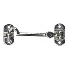 CABIN HOOK 100MM ST.ST. POLISHED A4 WITH CATCH PLATE