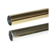 WARDROBE TUBE ROUND 25MM P.MTR STEEL NICK-PL.