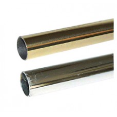 WARDROBE TUBE ROUND 19MM P.MTR STEEL NICK-PL.