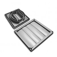 LOUVERED VENT GREY 165MM 100-125MM