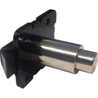 PUSH LOCK CUSTOM LATCH BLACK. COMPLETE WITH CHROME KNOB AND SLEEVE PUSH LOCK CUSTOM LATCH BLACK. COMPLETE WITH CHROME KNOB AND SLEEVE