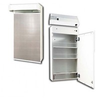 TOILET LOCKER WITH MIRROR SINGLE 600X320MM WHITE RIGHT