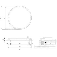 MANHOLE COVER NO RING 560 C8 ZKB 1OMM