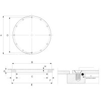 MANHOLE COVER NO RING 560 B12BZB 8MM